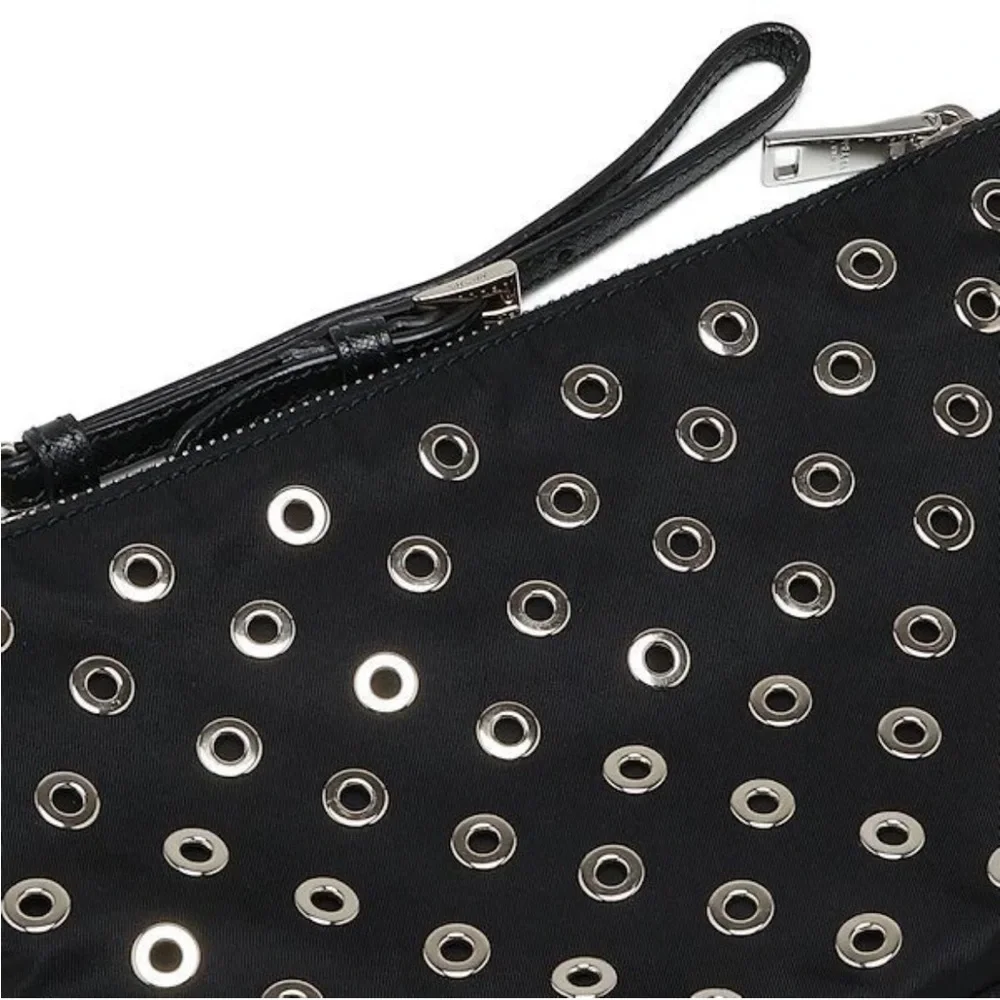 Prada Black Wristlet with Silver Eyelets - Picture 4 of 12